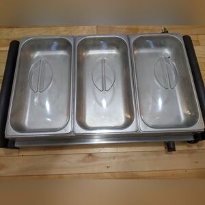 BELLA CUCINA ALL OCCASION TRIPLE BUFFET SERVER & WARMER